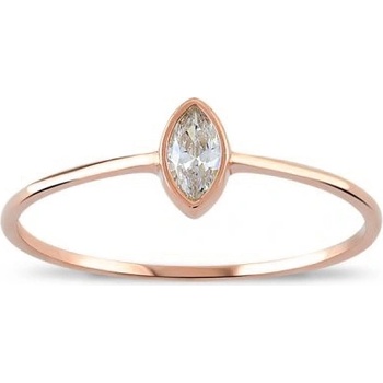 Lillian Vassago Prsteň z ružového zlata so zirkónom LLV06 GR037R