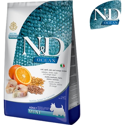 N&D Ocean Dog Adult Mini Low Grain Cod Spelt Oats & Orange 0,8 kg
