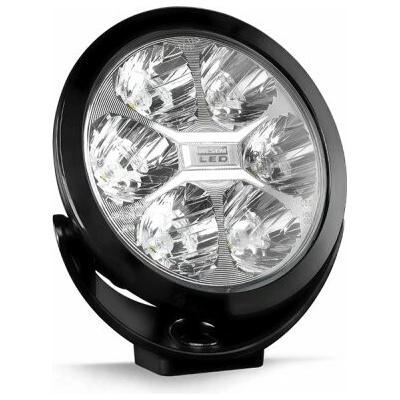 Diaľkové svetlo LUM2.51210 okrúhle 180 mm, 2400 lm, čierny rámik, WESEM
