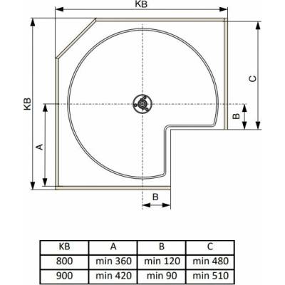 KESSEBÖHMER karusel 270° sada košů Arena style bílá/chrom Šířka skříňky: 800 mm – Hledejceny.cz