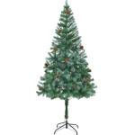 vidaXL Изкуствено коледно дърво с шишарки, 180 см (60178)