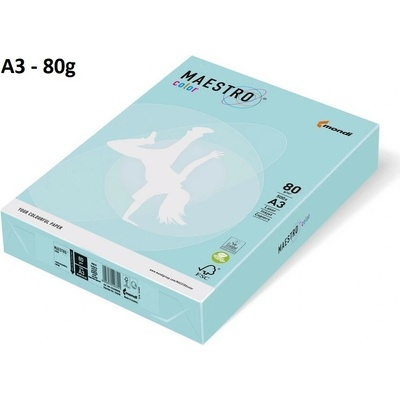 Maestro Color A3 80 g barevný papír pastelový modrý 500 listů
