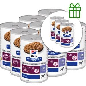 Hill's Hill s Prescription Diet i/d Low Fat Грижа за храносмилането консерви за кучета 360 г, 9+3 БЕЗПЛАТНО