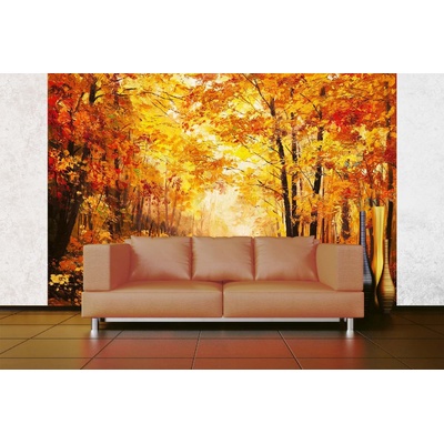 DIMEX ART Самозалепваща се флизелинова фототапета картина - есенна гора 375 x 250 см