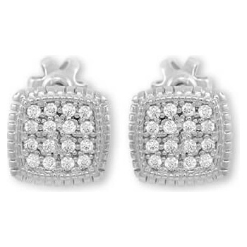 Soliter Štvorcové náušnice kôstky z bieleho zlata 745 239 001 01047 0700000