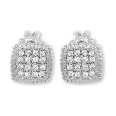 Soliter Štvorcové náušnice kôstky z bieleho zlata 745 239 001 01047 0700000