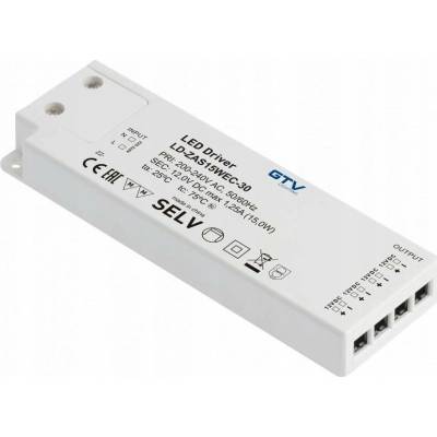 LED transformátor GTV 12V 15W SLIM Easy Click zdroj LD-ZAS15WEC-30