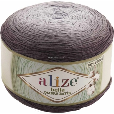 Alize příze Bella Ombre batik 7411 odstíny jemné šedé