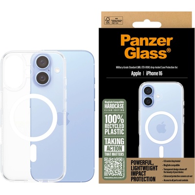 Panzer Калъф PanzerGlass - HardCase White MagSafe, iPhone 16, прозрачен (5715685003141)
