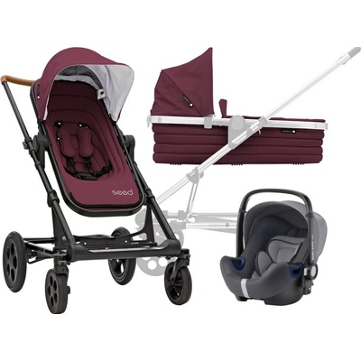 Britax 3-kombinace SEED PAPILIO BLACK Cognac/Marsala 2020