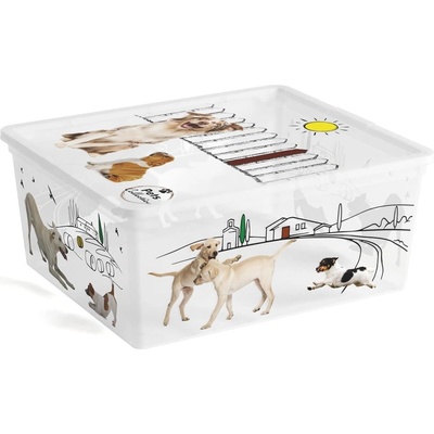 KIS Бяла пластмасова кутия за съхранение с капак 40x34x17 cm C Box Style - KIS (247181)