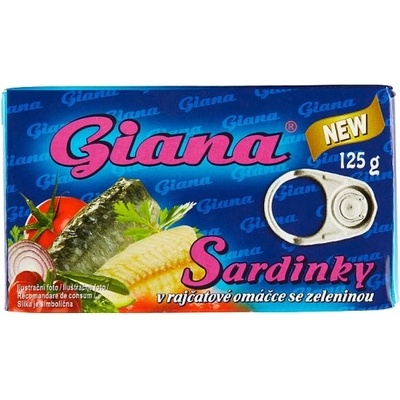 Giana Sardinky v paradajkovej omáčke so zeleninou 125 g