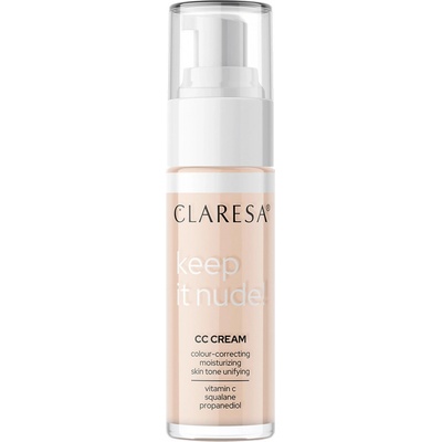 Claresa Keep It Nude! Hydratačný make-up zjednocujúci tón pleti 101 Light 30 ml