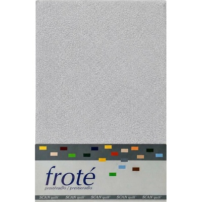 SCANquilt Prestieradlo froté svetlá sivá 90x200x25