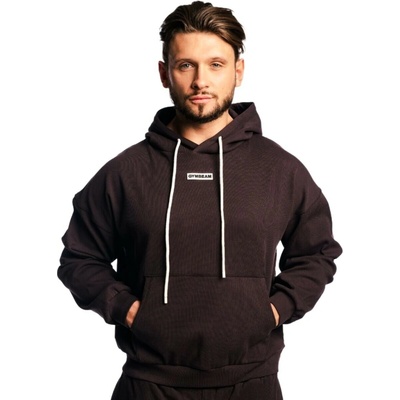 GymBeam Aura Hoodie Tee Brown