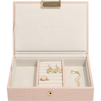Stackers Ковчеже за бижута Stackers Croc с капаче минi розово (74364)