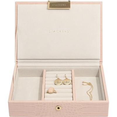 Stackers Ковчеже за бижута Stackers Croc с капаче минi розово (74364)