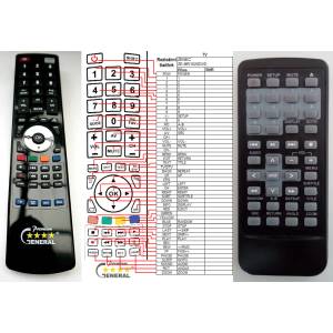 GENERAL ZENEC ZE-MR1020DVD - съвместимо дистанционно управление на марката General (ZE-MR1020DVD) Дистанционно