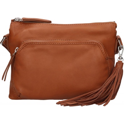 Dámska kožená crossbody kabelka The Trend Emma koňak