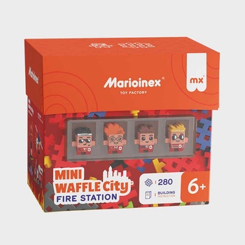 Marioinex Мини вафлен конструктор Marioinex " Пожарна станция" , 280 части (906 279)