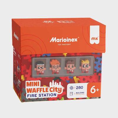 Marioinex Мини вафлен конструктор Marioinex " Пожарна станция" , 280 части (906 279)