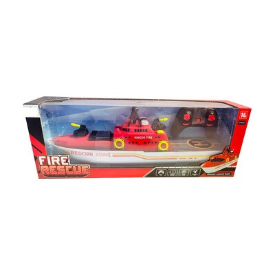 Sparkys R/C Hasičský Záchranný Člun s Funkčním Vodním Dělem 1:10