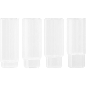 Ferm Living Ripple Високи чаши, замръзнали, 4 бр (1104269323)