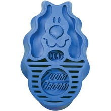KONG Gumový kartáč ZoomGroom modrý 11,5 x 7 x 2,5 cm