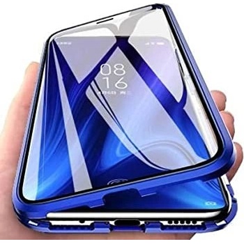 Pouzdro Beweare Magnetické oboustranné s tvrzeným sklem Samsung Galaxy A32 5G - modré