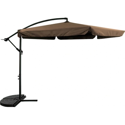 Záhradný slnečník konzolový 300 cm AGA MR2023-Coffee hnedý