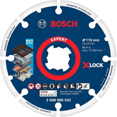 Bosch Rezací kotúč EXPERT Diamond Metal Wheel X-LOCK, 115 x 22,23 mm 2608900532