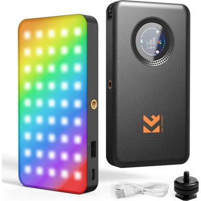K&F Concept 12W RGB LED Camera Light, 5000mAh Battery, CRI 95+ K&F Concept