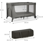 KinderKraft JOY SIMPLE 2 бебешка кошара DARK GREY (KLJOY02DGR00000) - xmall