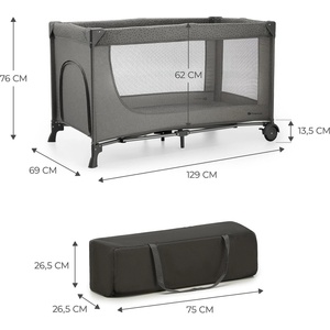 KinderKraft JOY SIMPLE 2 бебешка кошара DARK GREY (KLJOY02DGR00000)