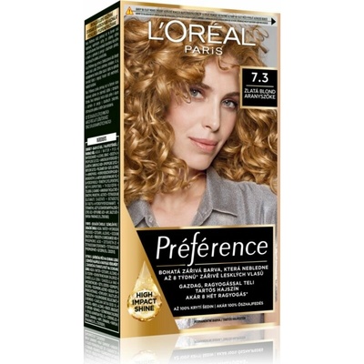 L’Oréal Paris Préférence barva na vlasy odstín 7.03 Gold Blonde