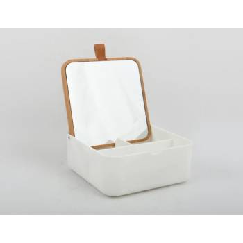 Image 1 of SPIRELLA КОЗМЕТИЧНА КУТИЯ alais МАЛКА БАМБУК/БЯЛ (10.20493)