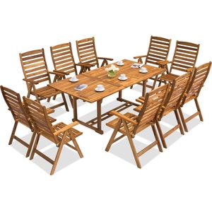 Garden Point Дървени градински мебели Burma /Bombay 10 Garden Point (GAP150_10xGAP151)