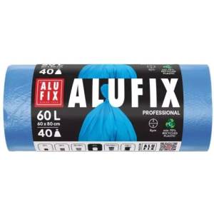 Alufix Торби за боклук 60 литра 60x80 см сини HDPE 8m 40 бр