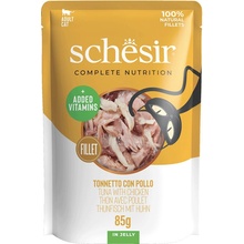 Schesir Cat C&B Wet Adult Tuniak s kuraťom želé 85 g