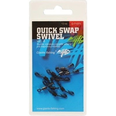 Giants Fishing Rýchlo Obratlík Quick Swap Swivel veľ.12 10 ks