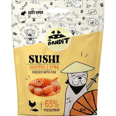 VetExpert Mr.Bandit pochoutka SUSHI kuře a ryba 80 g