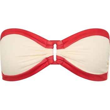 Seafolly Дамско бикини горнище Seafolly Band Wave Trim Front Bandeau Bikini top - Ecru - размер 36 (EU) (150-6613-0213)