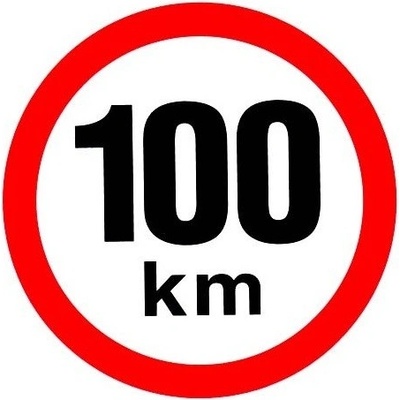 Samolepka omezení rychlosti 100 km/hod D=150mm