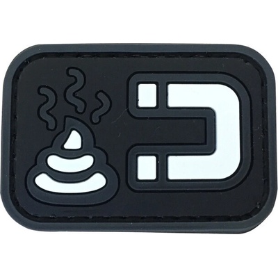 WARAGOD Nášivka 3D Shitmagnet čierna 5x3.3cm