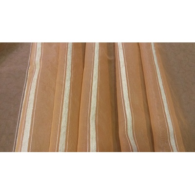 Záclona organza s ženilkou okrová 300 cm