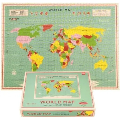 Rex London Пъзел 1000 части - Карта на света (29513)