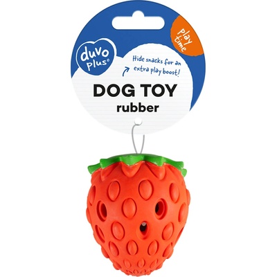 Duvo + míč na pamlsky jahoda 9 cm
