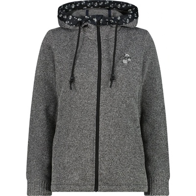 CMP Дамско поларено яке Cmp Women's Jacket Fix Hood Jacquard Knitted 35H1656 Fleece jacket - Antracite - размер 34 (EU) (105-6204-0111)