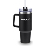 FOXIGY Термочаша за кола със сламка 1200 ml черна