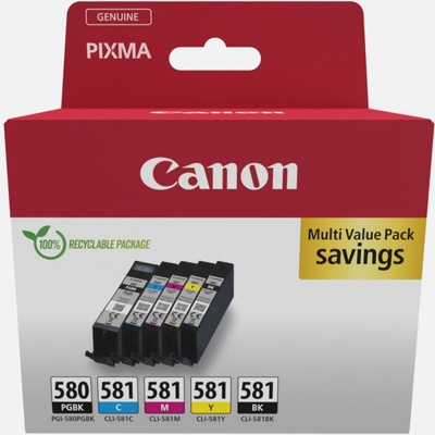 Консуматив Canon PGI-580/CLI-581 PBK/C/M/Y Pigment + Ink Cartridge Multi Pack (2078C007AA)